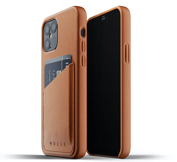 Mujjo Leather Wallet Case iPhone 12 / iPhone 12 Pro bruin