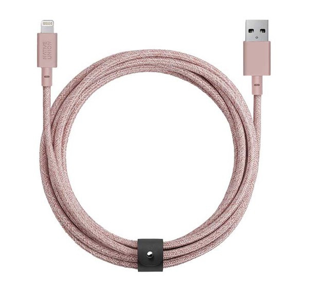 Native Union Kevlar Belt Lightning kabel 3m roze