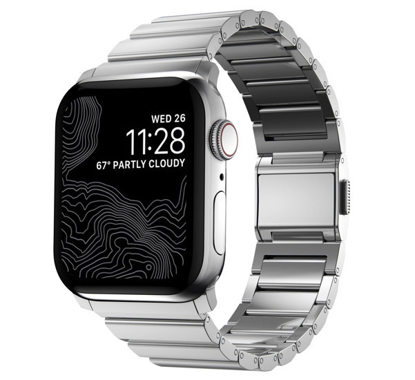 Nomad stainless steel Apple Watch 42mm / 44mm / 45mm / 49mm silver