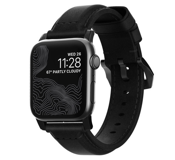 Nomad traditional leather strap Apple Watch 42mm / 44mm / 45mm / 49mm black / black