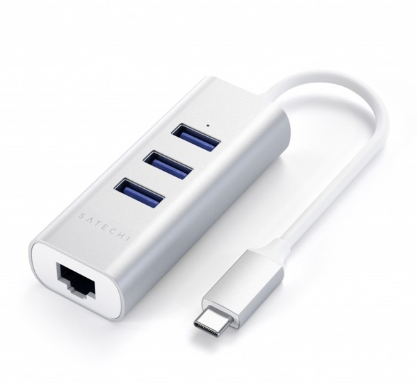 Satechi Type-C Ethernet USB 3.0 Adapter silver