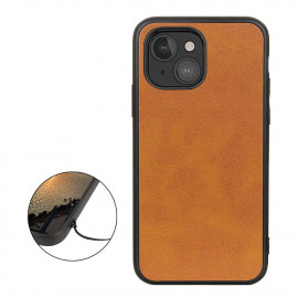 Casecentive Shockproof Leather Back case iPhone 13 Mini brown