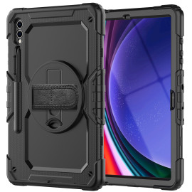 Casecentive Handstrap Pro Hardcase with strap Galaxy Tab S9 Ultra black