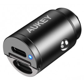 Aukey 2 Port PD USB-C Car Charger 30W 
