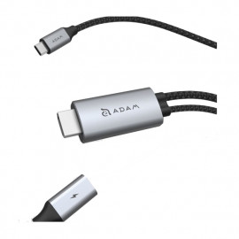 ADAM elements CASA H180 USB-C 4K 60Hz HDMI kabel grijs