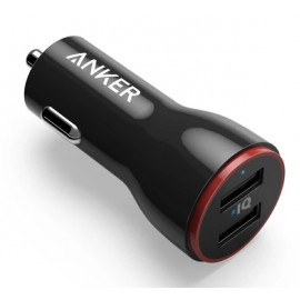 Anker PowerDrive 2 USB 2-Port Autolader zwart