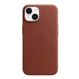Apple leather case iPhone 14 Umber