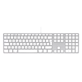Apple Wired Keyboard USB Numeric keypad QWERTZ White