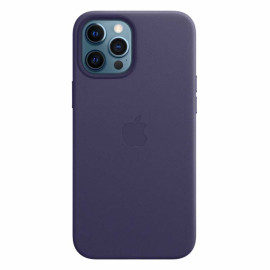 Apple Leather MagSafe Case iPhone 12 Pro Max Deep Violet