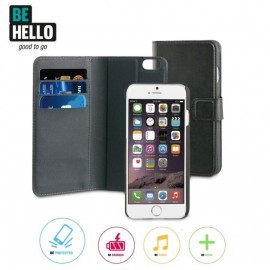 BeHello 2-in-1 Wallet Case iPhone 6(S) zwart