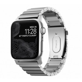 Nomad Titanium strap Apple watch 42 / 44 mm silver