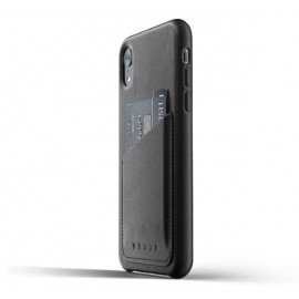 Mujjo Leather Wallet Case iPhone XR zwart