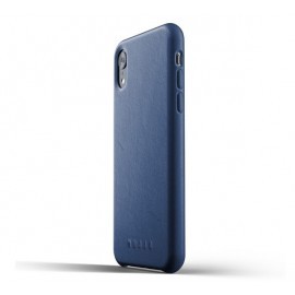 Mujjo Leather Case iPhone XR blauw