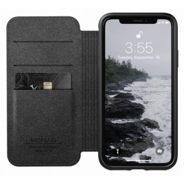 Nomad Rugged Case Folio Leather iPhone X / XS zwart