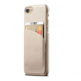 Mujjo Leather Wallet Case iPhone 7 / 8 / SE 2020 champagne