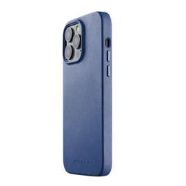 Mujjo Leather Case with MagSafe iPhone 14 Pro blue