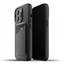 Mujjo Leather Wallet Case iPhone 13 Pro black