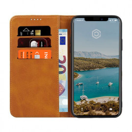 Casecentive Leren Wallet case iPhone 11 Pro Max tan