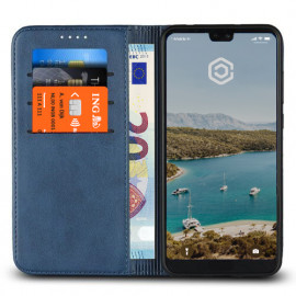 Casecentive Leren Wallet case Huawei P20 Pro blauw