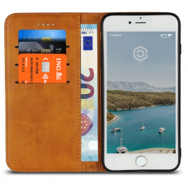 Casecentive Leren Wallet case iPhone 7 / 8 Plus tan