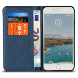 Casecentive Leren Wallet case iPhone 7 / 8 / SE 2020 blauw