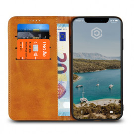 Casecentive Leren Wallet case iPhone XS Max tan