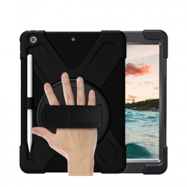 Casecentive Handstrap Hardcase with handstrap iPad 10.2 2019 / 2020 black