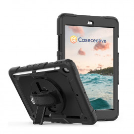 Casecentive Handstrap Pro Hardcase with strap iPad 10.2 2021 (2019 / 2020) black