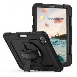 Casecentive Handstrap Pro Hardcase with handstrap iPad Pro 12.9" 2021 / 2020 / 2018 black