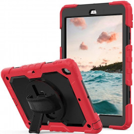 Casecentive Handstrap Pro Hardcase with handstrap iPad Air 2 red