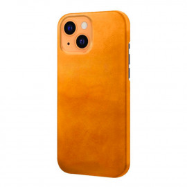 Casecentive Leather Back case iPhone 14 tan