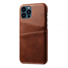 Casecentive Leather Wallet Back case iPhone 14 brown
