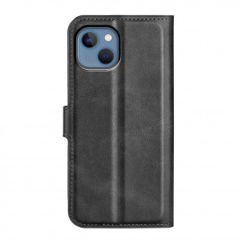 Casecentive Leather Wallet case with closure iPhone 14 Plus black