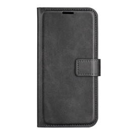 Casecentive Leather Wallet case with closure iPhone 15 Pro Max black