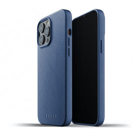 Mujjo Leather Case iPhone 13 Pro blue