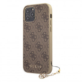 Guess 4G Charms Case iPhone 12 / 12 Pro brown