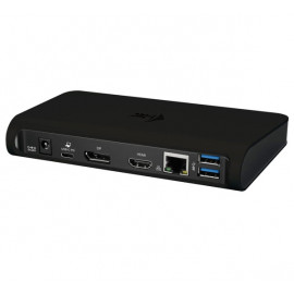 i-Tec Thunderbolt 3 / USB-C Dual Display Docking Station + USB C / USB C black cable 