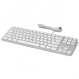 Matias Wired Keyboard QWERTY without Numpad for MacBook silver