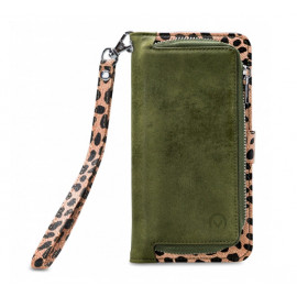 Mobilize 2in1 Magnet Zipper Case iPhone 13 olive green / leopard