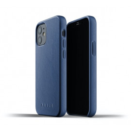 Mujjo Leather Case iPhone 12 Mini blauw