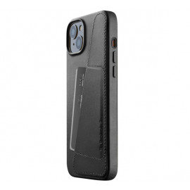 Mujjo Leather Wallet Case iPhone 14 / 15 Plus black