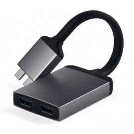 Satechi Type-C Dual HDMI Adapter space gray