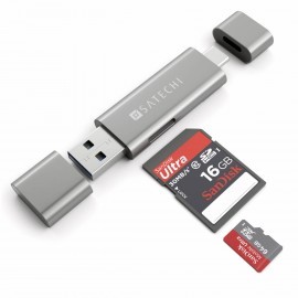 Satechi USB-C SD kaart lezer space gray