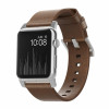 Nomad modern leather strap Apple Watch 42mm / 44mm / 45mm / 49mm brown / silver