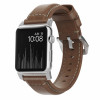 Nomad traditional leather strap Apple Watch 42mm / 44mm / 45mm / 49mm brown / silver