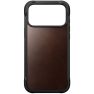 Nomad Rugged Leather Case iPhone 17 Pro Max Rustic Brown Horween sticky