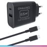 Oniverse AC Adapter Cable 65W USB C Switch 2 Black (1.5 metre) sticky