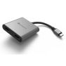 ADAM elements CASA Hub H2 Grey USB-C 3.1 HDMI x2 grey sticky