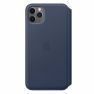 Apple leather Folio case iPhone 11 Pro Max Deep Sea Blue sticky