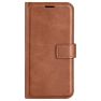 Casecentive Leather Wallet case with closure iPhone 16 Pro tan sticky